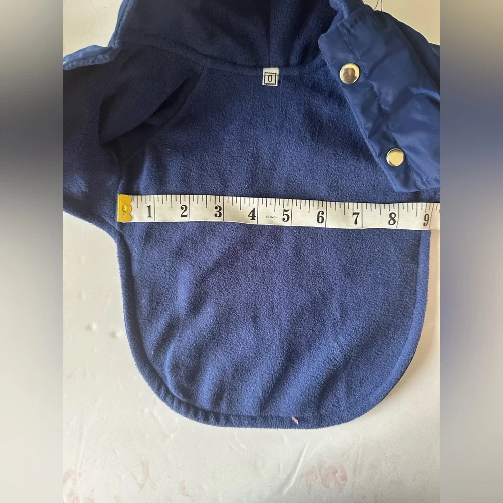 Dogs Navy Blue Hooded Jacket with Flag Patch‎